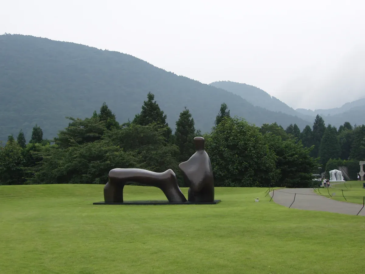 Bronze sculpture on the lawn of the Hakone Open-Air Museum on a private Mt Fuji and Hakone day tour from Tokyo