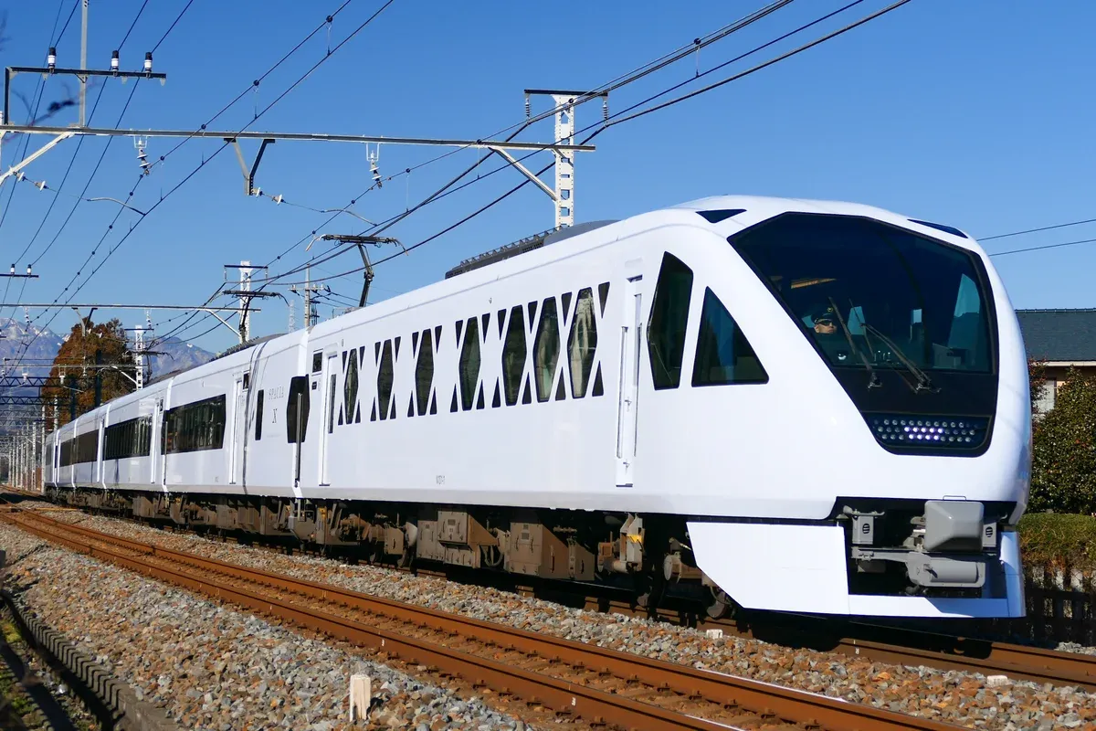Tobu Spacia X limited express on the way from Tokyo to Nikko for a day trip from Tokyo